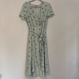 H&M Midi Mock Wrap Dress